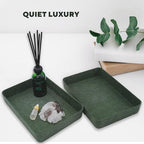 Welaxy 2pc Office desk drawer organizer tray letter-size file Forest Green - Image 3