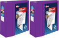 Avery Heavy-Duty View 3 Ring Binder, 5 Inch One Touch EZD Rings, 2.3/4.8 Inch Spine, 1 Purple Binder (79816) (Pack of 2) by Avery
