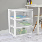 2Pack,3-Drawer Storage Tower, Wide Plastic Organizer with Removable Bins - Image 5