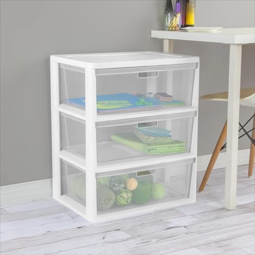 2Pack,3-Drawer Storage Tower, Wide Plastic Organizer with Removable Bins - Image 5