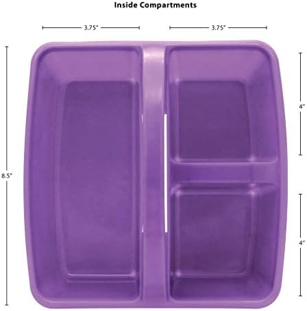 Teacher Created Resources Assorted Primary Colors Portable Plastic Storage Caddy 6-Pack for Classrooms, Kids Room, and Office Organization, (Blue, Green, Orange, Purple, Red and Yellow) 3 Compartment - Image 3