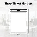 Dry Erase Pockets 50 Pack Black Plastic Ticket Holder Clear - Image 2