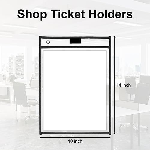 Dry Erase Pockets 50 Pack Black Plastic Ticket Holder Clear - Image 2