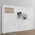 Felt Bulletin Board for Wall 36" x 24" Unfolded Size, Frameless Felt Pin Board, Soft Cork Board Alternative for Office, Home Planning, Notes, Photos & Wall Decor, Foldable Shipping, Easy Install by CreateYourIdealSpace