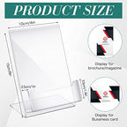 12 Pcs Acrylic Sign Holder Business Card Holder, 4 x 6 Inch, Side Insert - Image 2