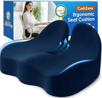 CushZone Ergonomic Seat Cushion, Sciatica Support for Office Chair, Blue by CushZone