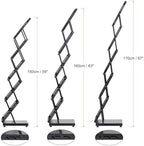 PATIKIL Foldable Magazine Display Racks Floor Standing 5 Layers Brochure Stand Catalog Literature Holder with Wheels for Hotel, Exhibition, Trade Show, Office - Image 3