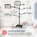LEVO G2 Adjustable Book Floor Stand, Hands-Free Reading Holder with Wheels - Image 4