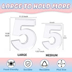 13.8" Extra Large Acrylic Number Charcuterie Board Box, Reusable Fillable Number Cake Candy Dish Display Serving Tray for Birthday Anniversary Party Decoration (5) - Image 2