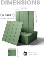 Fluxynara 48" x 36" Large Felt Bulletin Board，Botanical Green - Image 2