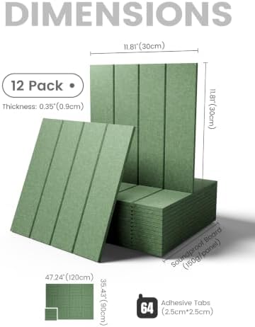 Fluxynara 48" x 36" Large Felt Bulletin Board，Botanical Green - Image 2