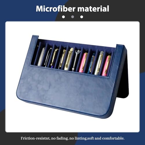 12 Slot Fountain Pen Case, Handmade Magnetic,Christmas Gift(blue) - Image 3