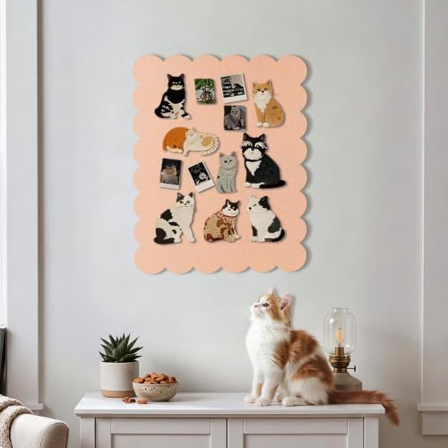 Scalloped Bulletin Board 24x18 inches, Decorative Felt Pin Board for Wall - Image 6