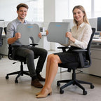 CushZone Seat Cushion and Lumbar Support Pillow for Office Chair Light Grey - Image 7
