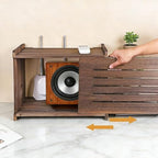 WiFi Box Hider Wood, Cable Organizer Storage Cabinet - Image 3