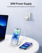 Wireless Phone Charger Stand for iPhone Samsung with 30W PD Adapter - Image 3