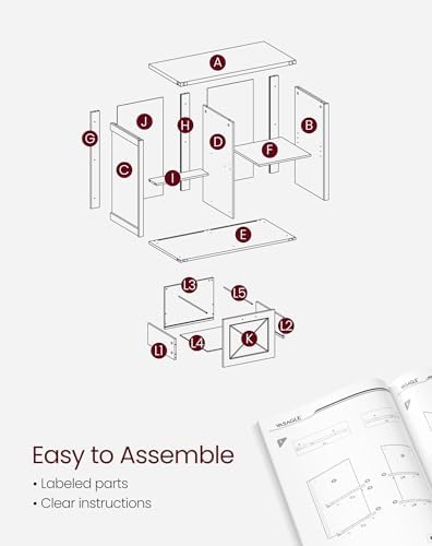 VASAGLE Lateral File Cabinet, Filing Cabinet with 2 Drawers, Printer Stand - Image 7