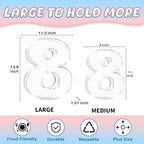 13.8" Extra Large Acrylic Number Charcuterie Board Box, Reusable Fillable Number Cake Candy Dish Display Serving Tray for Birthday Anniversary Party Decoration (8) - Image 2