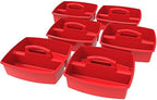 Storex Storex Large Classroom Caddy,13 x 11 x 6.575 Inches, Red, Case of 6 (00954U06C) by Storex