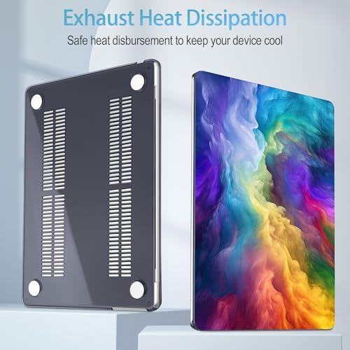 Mektron Case for 2026 MacBook Neo 13-inch A18 Pro chip A3404 Laptop Cover with 13-inch (Diagonal) Liquid Retina Display+ Keyboard Cover+ Screen Protector, Rainbow Cosmic - Image 3