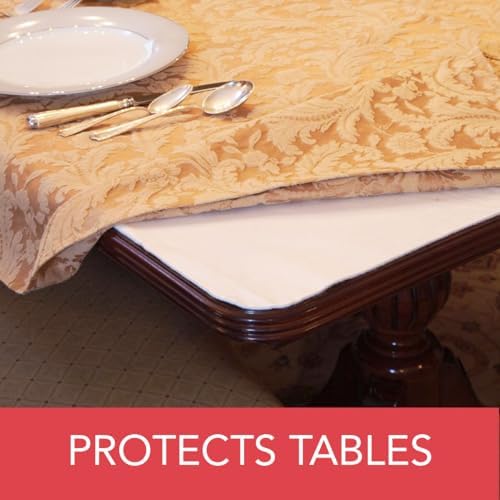 LAMINET - Deluxe Cushioned Heavy-Duty Table Pad Protector for Dining Room Table - 52" x 108" Oblong -Waterproof Vinyl Table Padding Under Tablecloth Cover for Rectangular Square Tables - Image 6