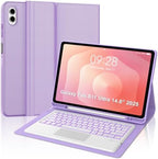Touch Keyboard Case for Samsung Galaxy Tab S11 Ultra 14.6 Inch 2025, Galaxy Tab S11 Ultra Case Keypad with Precise Trackpad, Backlit Keyboard Cover with S Pen Holder for Samsung Tablet 14.6'', Purple by Unknown