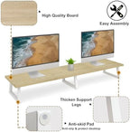 TEAMIX 42 inch Large Dual Monitor Riser, Desk Organizer Stand for TV Laptop - Image 5