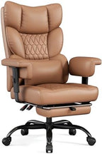Misolant Big and Tall Office Chair with Footrest, High Back Executive Desk Chair with Adjustable Lift Armrest, 155°Recline，Lumbar Support Pillow, Faux Leather Gaming Chairs for Home or Office by Misolant