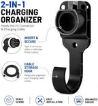 EV Charger Wall Mount Organizer Kit, 3-Piece Garage Charging Station Holder with Cable Management, Fits Most EV Charging Cables, Charger Not Included - Image 3