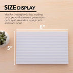 BAZIC Products White Ruled Index Cards, 5 x 8 in, 50 Ct, 36-Case - Image 2