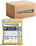 Kable Kontrol Cable Zip Ties, 8 Inch, 10000 Pcs, 50lbs Test, FL Yellow by KABLEKONTROL%C2%AE