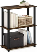 Furinno TURN-S-TUBE Storage Shelves, 3-Tier Book Shelf, Corner Shelf, Toolless Open Shelves, for Organization and Storage, Living Room, Garage, Home Office, Amber Pine by Furinno-FitsYourSpaceFitsYourBudget