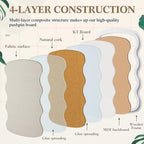 Wonderjune Linen Display Pinboard, Wavy, 24" X 36", Cream White - Image 4