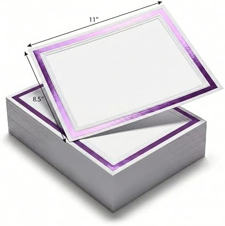 Signature Specialty Certificates, Purple Bold Foil Border, 50 Sheets - Image 3