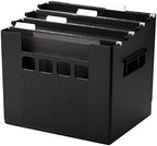 Pendaflex 43013 Desktop File w/Hanging Folders, Letter, Plastic, 12 3/4 x 10 x 11, Black - Image 2