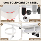 Bedside Shelf, Metal Shelf for Dorm Room Clip On Floating (White) - Image 3