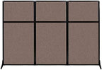 Versare Workstation Partition | Portable Wall Divider | Modern Office Cubicle | Free Standing Privacy Screen | Flexible Work Space | 99" x 70" Latte Fabric Panels by VERSARE