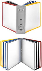QWORK Wall Mount Reference Display System, 10 Multicolored Flip Folders for 20 Views, 8.5 x 11 Inch Document Organizer for Workshop, Restaurant Menu, Office - Image 3
