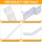 Moxweyeni 100 Pack Slatwall Hooks for Retail Garage Metal,5.9 Inch,White - Image 3