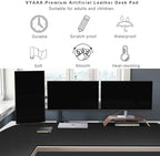 Vyaaa L Shaped Mouse Pad, 59"x59"x19.6" Large Corner Mouse Desk Mat, Black - Image 3