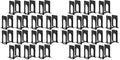 Happyhapi 14 Pair Book Ends for Shelves, 28 Pcs Metal Bookends Book Holder for Shelf, Heavy Book Stopper for Desk, Simple Library Office Home Bookend, 4.9 x 5.7 x 6.5 in, Black (Pack of 2) by Happyhapi