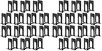 Happyhapi 14 Pair Book Ends for Shelves, 28 Pcs Metal Bookends Book Holder for Shelf, Heavy Book Stopper for Desk, Simple Library Office Home Bookend, 4.9 x 5.7 x 6.5 in, Black (Pack of 2) by Happyhapi