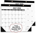 2-Pack Desk Calendar 2026-2027 - Two 18-Month Large Monthly Calendars (July 2026 - Dec 2027), 17" x 12" Desktop & Wall Calendars with Thick 120g Paper for Home and Office Sync by OLUPAND