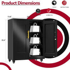 Black Metal Storage Cabinet, 36" Steel Locking Cabinets - Image 3