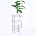 4 Tier Storage Racks Shelving, Heavy Steel Pantry Shelves, Adjustable Wire Shelving Rack, Suitable for Garage, Kitchen, Bathroom, Office, 14" W x 10" D x 31" H, Chrome - Image 4