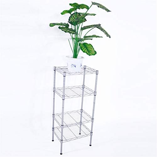4 Tier Storage Racks Shelving, Heavy Steel Pantry Shelves, Adjustable Wire Shelving Rack, Suitable for Garage, Kitchen, Bathroom, Office, 14" W x 10" D x 31" H, Chrome - Image 4