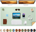 Aothia Cork Desk Mat - Dual-Sided XL PU Leather Desk Pad & Full Desk Protector, Large Waterproof Desktop Mat for Office & Gaming (47" x 23.6", Aqua) by AothiaSimpleNaturalUnique