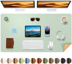Aothia Cork Desk Mat - Dual-Sided XL PU Leather Desk Pad & Full Desk Protector, Large Waterproof Desktop Mat for Office & Gaming (47" x 23.6", Aqua) by AothiaSimpleNaturalUnique