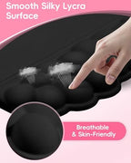 Ergonomic Cloud Wrist Rest Set for Keyboard and Mouse, Black - Image 5