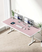 YSAGi Leather Desk Protector, Office Mat, Large Mouse Mat, Non-Slip PU Leather Blotter, Laptop Desk Mat, Waterproof Writing Pad for Office and Home(Grayish Lavender, 63" x 24") - Image 3
